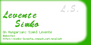 levente simko business card