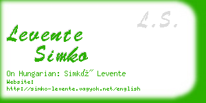 levente simko business card